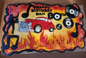 Hot Rod 80th Birthday Cake