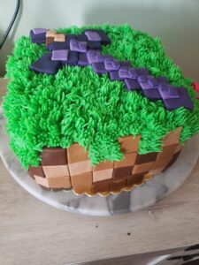 Minecraft Cake Purple Sword